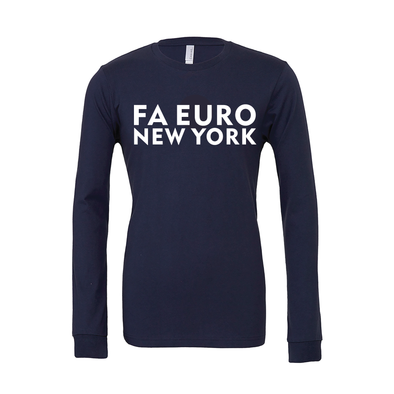 FA Euro MLS NEXT New York Bella + Canvas Long Sleeve Triblend T-Shirt Navy