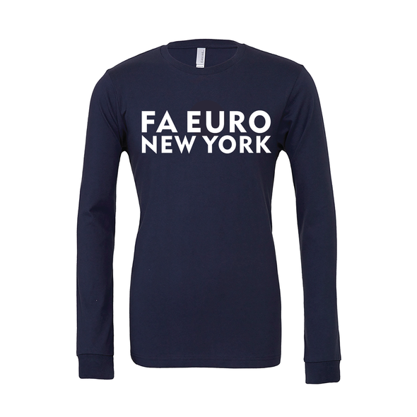 FA Euro New York FAN Bella + Canvas Long Sleeve Triblend T-Shirt Navy