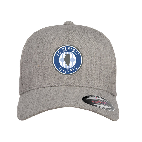FCCI Crest Flexfit Wool Blend Fitted Cap Heather Grey