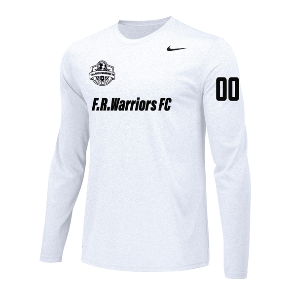 Fall River Warriors FC Badge Nike Legend Long Sleeve Shirt White