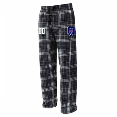 Kaptiva Crush Flannel Plaid Pajama Pant Black/White