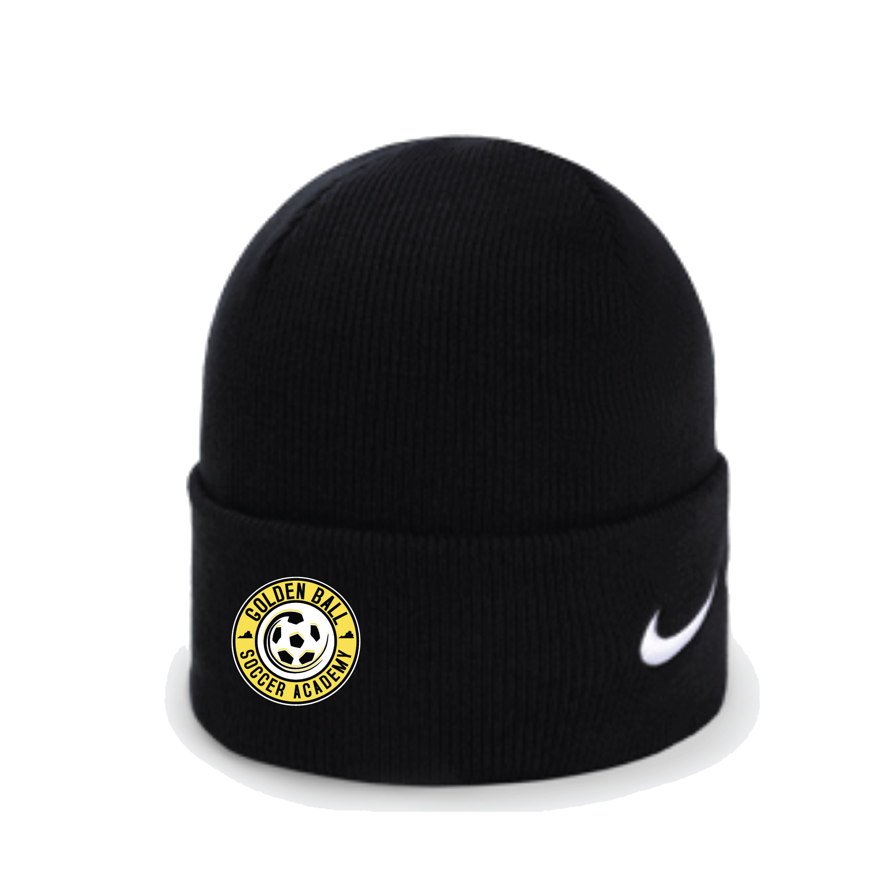Golden Ball Nike Knit Cuff Beanie Black Soccer Zone USA