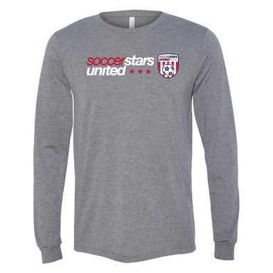 Soccer Stars United Wichita Supporters Long Sleeve Triblend T-Shirt in Grey - Youth/Adult