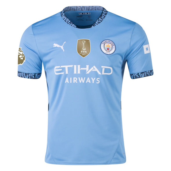 Men's Replica Puma Haaland Manchester City Home Jersey 24/25