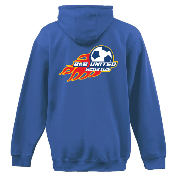 B & B United Soccer Club Flame Pennant Super 10 Hoodie Royal