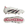 adidas Predator Elite Laceless FG Firm Ground Soccer Cleat - Off White/ Core Black/ Pure Ruby