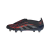 adidas Predator Elite Fold Tounge FG Firm Ground Soccer Cleat - Core Black / Grey Four / Lucid Red