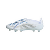 adidas Predator Elite Fold Tounge FG Firm Ground Soccer Cleat - Cloud White / Silver Metallic / Bright Royal