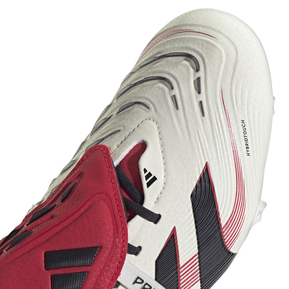 adidas Predator Elite FT FG Firm Ground Soccer Cleat - Off White/ Core Black/ Pure Ruby