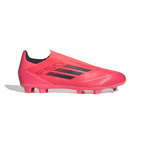 adidas F50 League Laceless FG Firm Ground Soccer Cleat Turbo/ Aurora Black/ Platinum Metallic