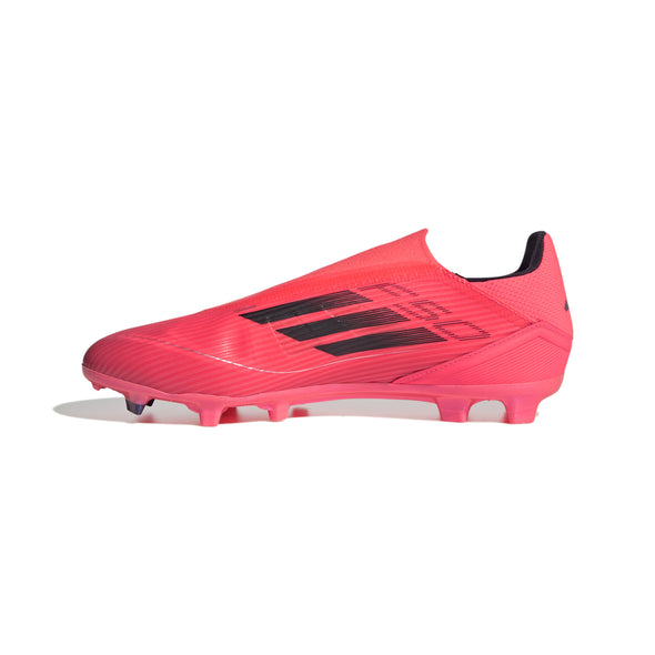 adidas F50 League Laceless FG Firm Ground Soccer Cleat Turbo/ Aurora Black/ Platinum Metallic