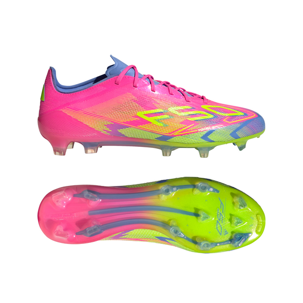 adidas F50 Elite FG Firm Ground Soccer Cleat - Lucid Pink/ Lucid Lemon/ Blue Fusion