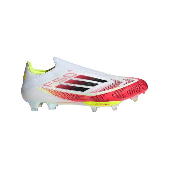 adidas F50 + FG Firm Ground Soccer Cleat- Cloud White / Core Black / Solar Yellow