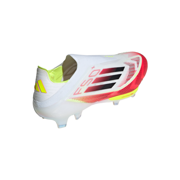 adidas F50 + FG Firm Ground Soccer Cleat- Cloud White / Core Black / Solar Yellow