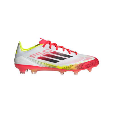 adidas F50 Pro FG Firm Ground Soccer Cleat- Cloud White / Core Black / Solar Yellow