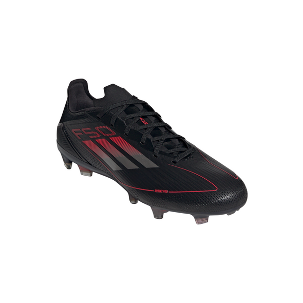 adidas F50 Pro FG Firm Ground Soccer Cleat- Core Black / Iron Metallic / Lucid Red