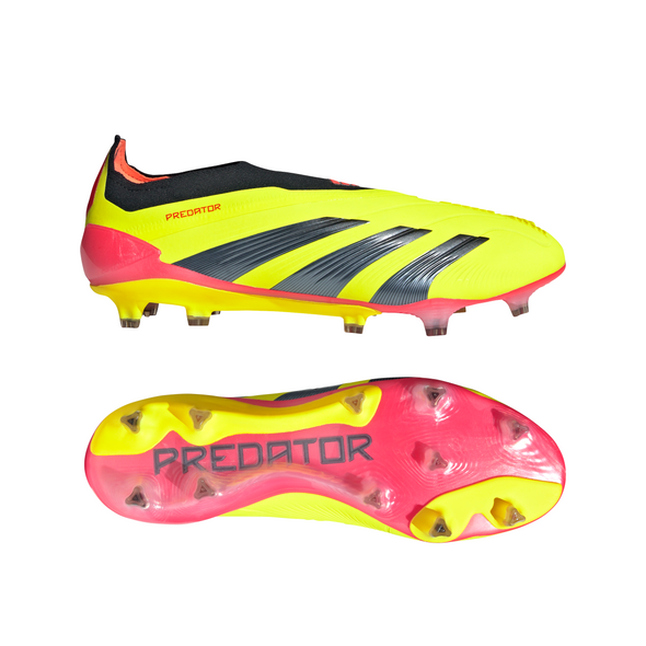 adidas Predator Elite Laceless FG Firm Ground Soccer Cleat - Solar Yellow/Core Black/Solar Red