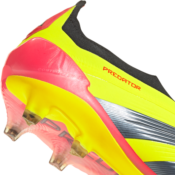adidas Predator Elite Laceless FG Firm Ground Soccer Cleat - Solar Yellow/Core Black/Solar Red