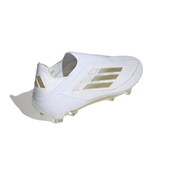 adidas F50 Elite Laceless FG Firm Ground Soccer Cleat - Cloud White / Gold Metallic / Cloud White