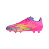 adidas F50 League Junior FG Firm Ground Soccer Cleats -  Lucid Pink/Lucid Lemon/Blue Fusion