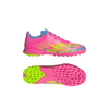 adidas F50 League Junior TF Turf Soccer Cleats- Lucid Pink /Lucid Lemon/ Blue Fusion