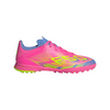 adidas F50 League Junior TF Turf Soccer Cleats- Lucid Pink /Lucid Lemon/ Blue Fusion