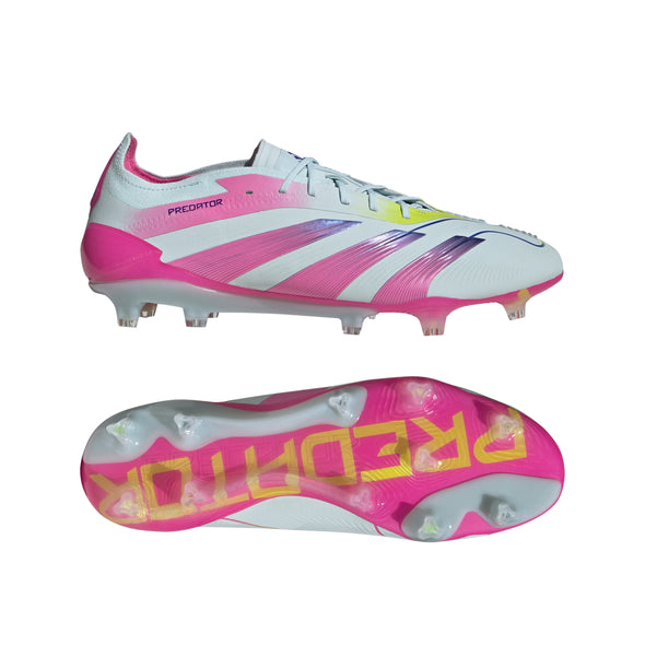 adidas Predator Elite FG Firm Ground Soccer Cleat - Almost Blue/ Lucid Pink/ Semi Solar Yellow