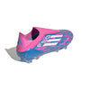 adidas F50 Elite Laceless FG Firm Ground Soccer Cleat Solar Blue/ White/ Solar Pink