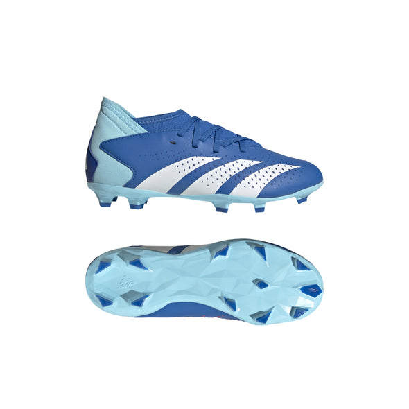 adidas Predator Accuracy.3 FG Junior Firm Ground Soccer Cleat - Bright Royal / White / Bliss Blue