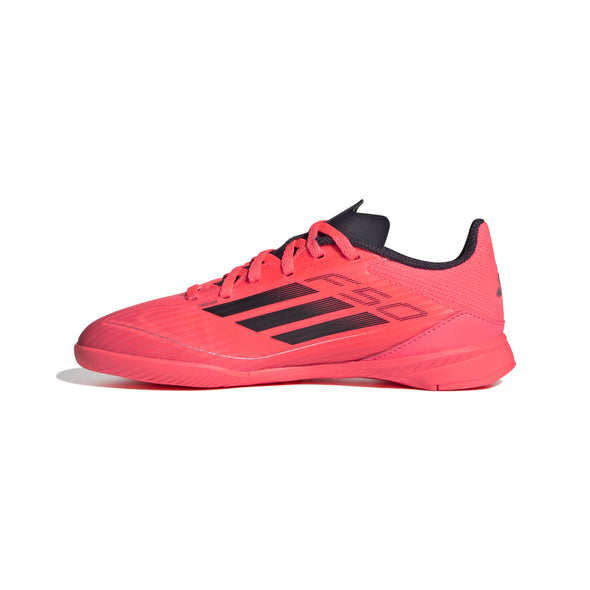 adidas F50 League Junior IN Turbo/Aurora Black/ Platin Metallic