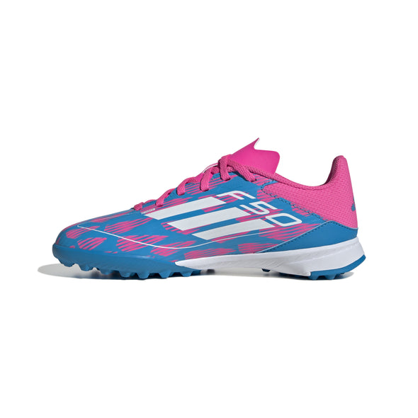 adidas J F50 League TF -  Solar Blue/ White/ Solar Pink