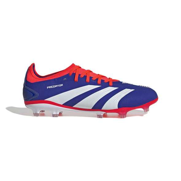 adidas Predator Pro FG Firm Ground Soccer Cleat -  Cloud White / Solar Red / Lucid Blue