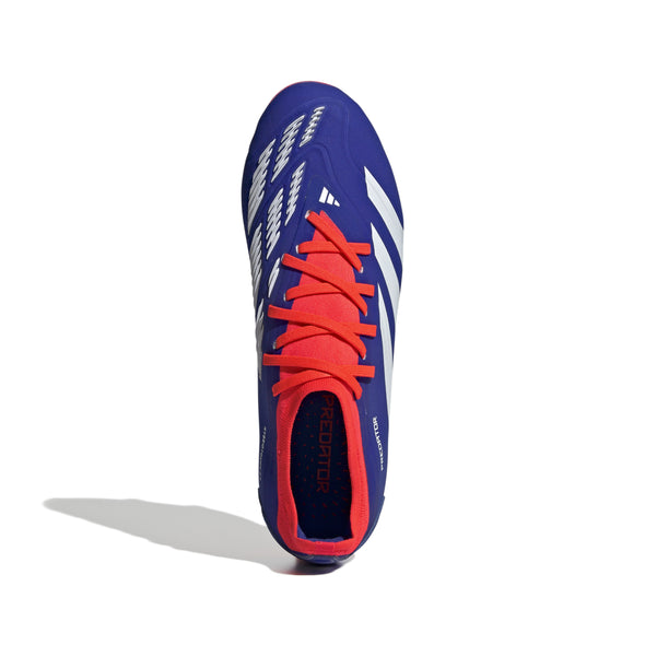 adidas Predator Pro FG Firm Ground Soccer Cleat -  Cloud White / Solar Red / Lucid Blue