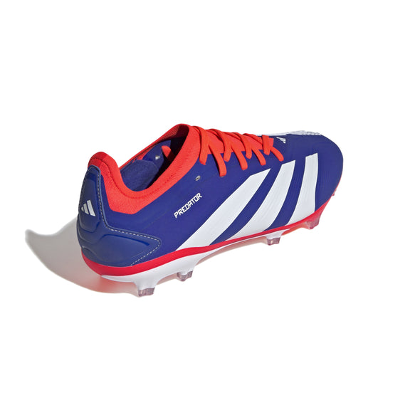 adidas Predator Pro FG Firm Ground Soccer Cleat -  Cloud White / Solar Red / Lucid Blue