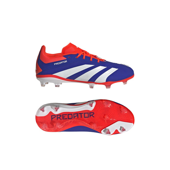 adidas Predator Elite FG Junior Firm Ground Soccer Cleat - 	 Lucid Blue/ White /Solar Red