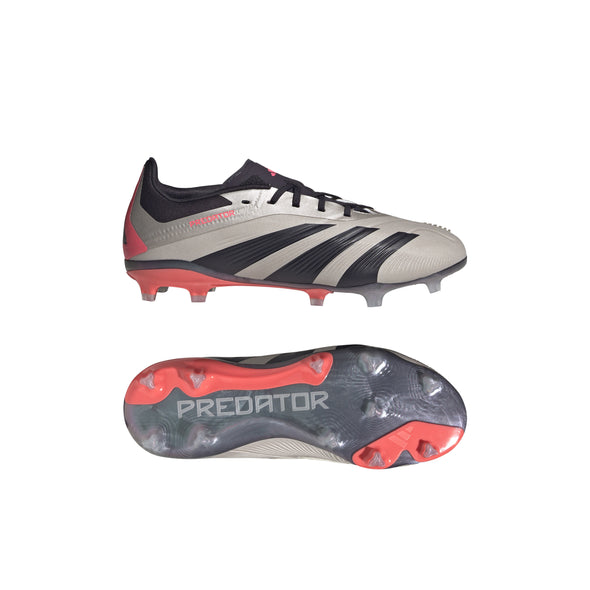adidas Predator Elite FG Junior Firm Ground Soccer Cleat - Platin Metallic/ Aurora Black/ Turbo