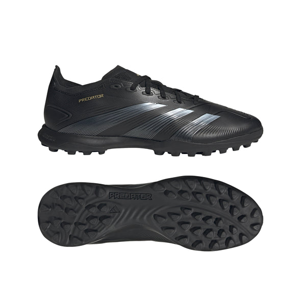 adidas Predator League TF Turf Soccer Cleats- Core Black/Carbon/Gold