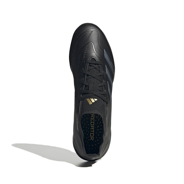 adidas Predator League TF Turf Soccer Cleats- Core Black/Carbon/Gold