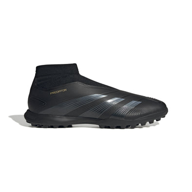 adidas Predator League Laceless Turf Soccer Cleat - Core Black/Carbon/Gold