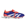 adidas Predator Elite Fold Tounge FG Firm Ground Soccer Cleat - Lucid Blue / Cloud White / Solar Red