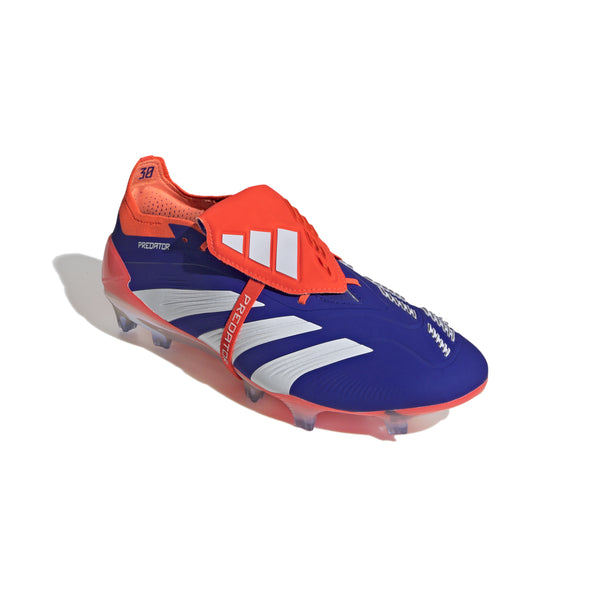 adidas Predator Elite Fold Tounge FG Firm Ground Soccer Cleat - Lucid Blue / Cloud White / Solar Red