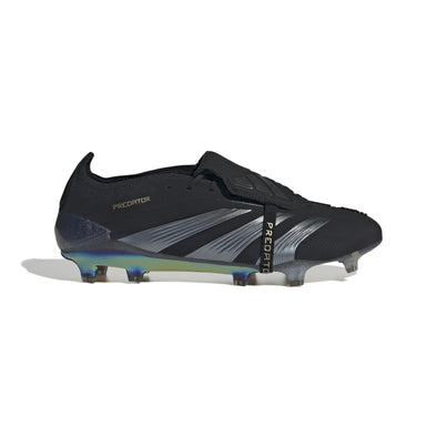 adidas Predator Elite Fold Tounge FG Firm Ground Soccer Cleat - Core Black / Carbon / Gold Metallic