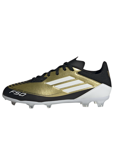 adidas F50 League FG/MG Junior Messi-  Gold Metallic/Cloud Black/ White