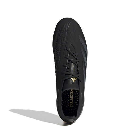 adidas Predator Elite FG Firm Ground Soccer Cleat - Core Black/Carbon/Gold Metallic