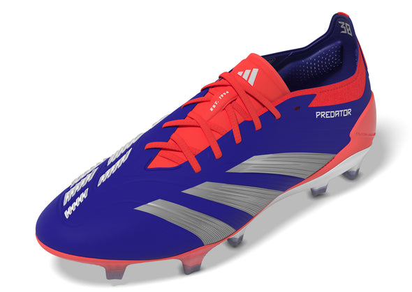 adidas Predator Elite FG Firm Ground Soccer Cleat -Lucid Blue / Cloud White / Solar Red