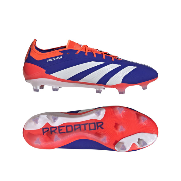 adidas Predator Elite FG Firm Ground Soccer Cleat -Lucid Blue / Cloud White / Solar Red