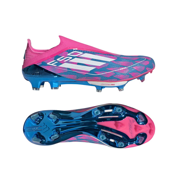 adidas F50 + FG Firm Ground Soccer Cleat  Solar Blue/ White/ Solar Pink