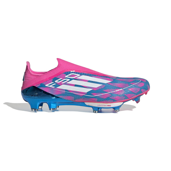 adidas F50 + FG Firm Ground Soccer Cleat  Solar Blue/ White/ Solar Pink