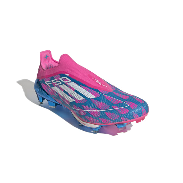 adidas F50 + FG Firm Ground Soccer Cleat  Solar Blue/ White/ Solar Pink