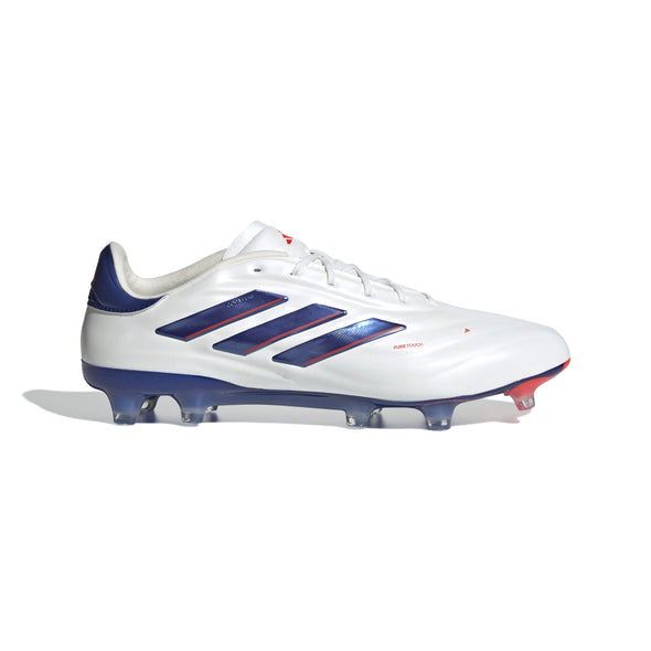 adidas Copa Pure 2 Elite FG Firm Ground Soccer Cleat -Cloud White / Lucid Blue / Solar Red